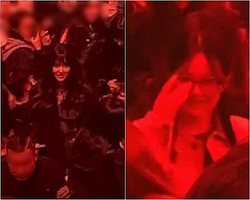 NJZ在座下時,觀眾紛紛拿出相機拍攝她們。