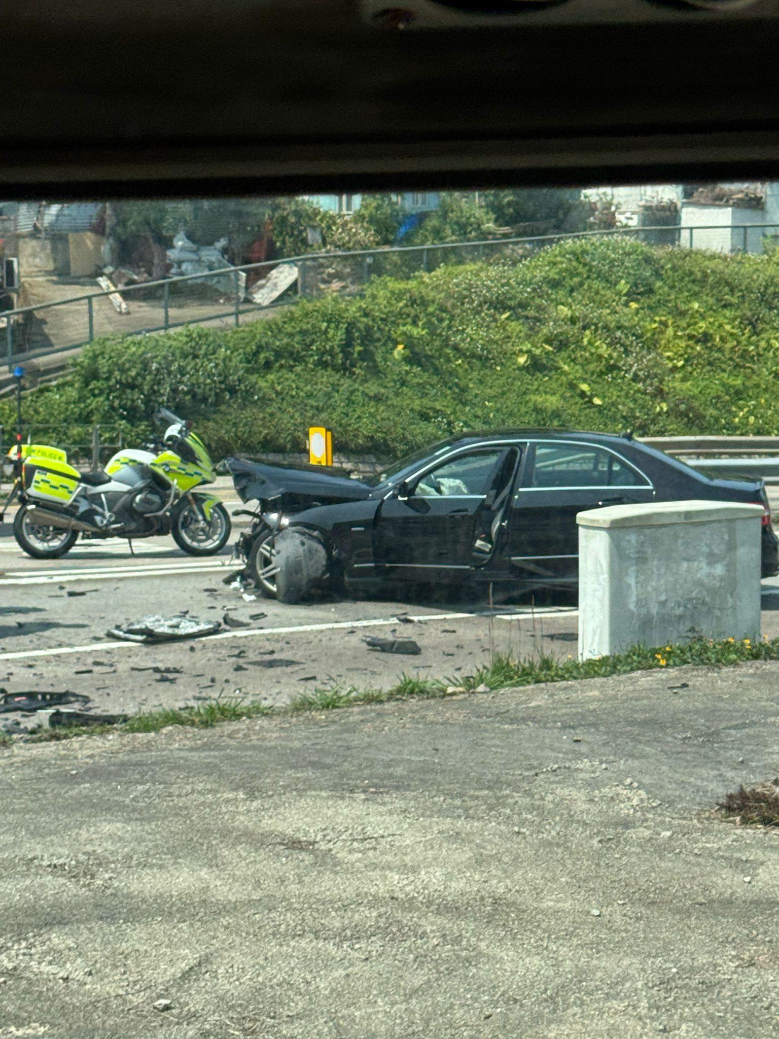 西貢發生車禍。(fb「馬路的事討論區」圖片)