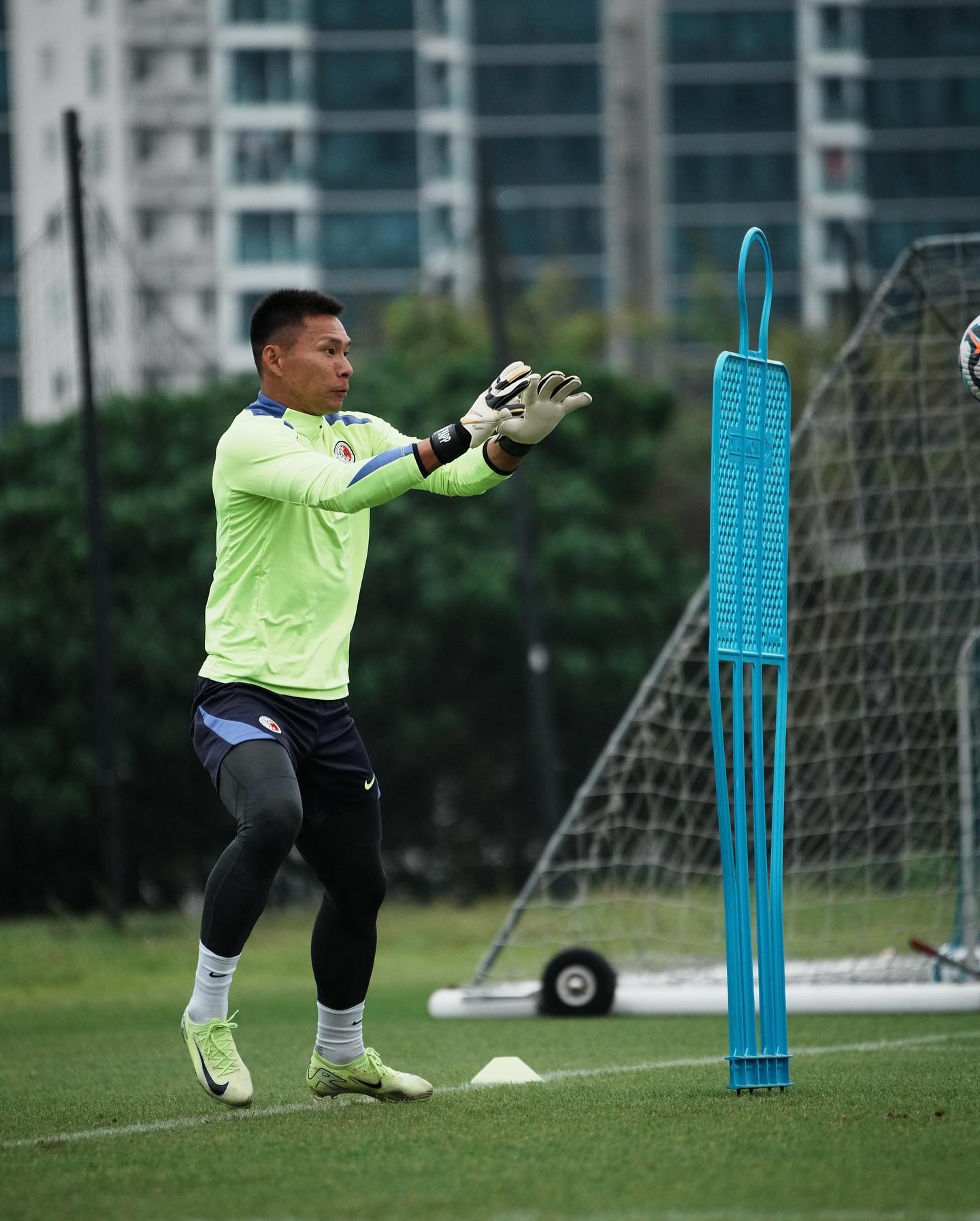 港隊門將葉鴻輝。(香港足總圖片)