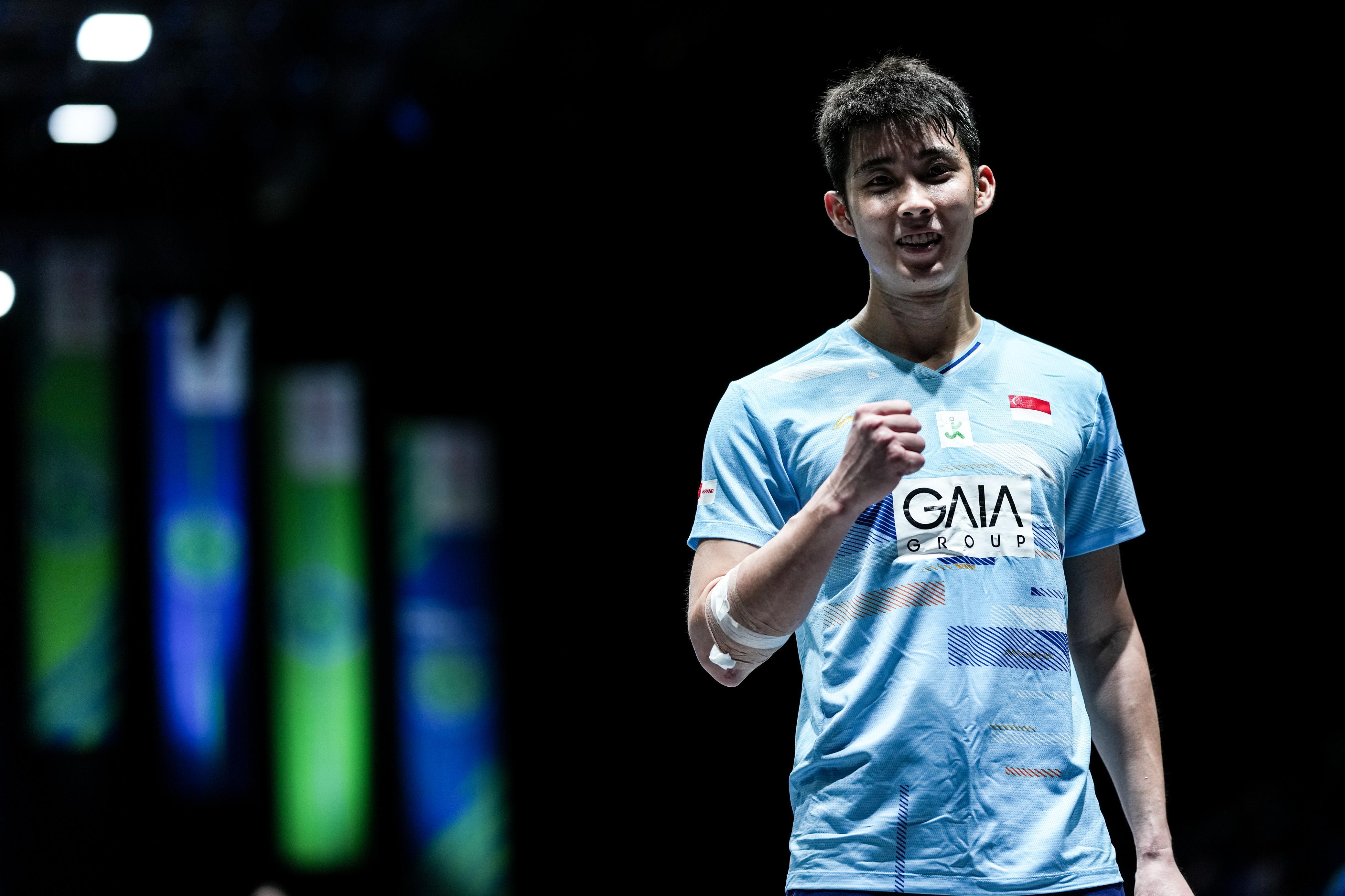 駱健佑在全英賽8強鬥中國球手石宇奇。