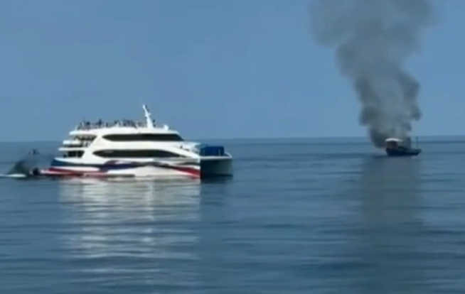 泰國潛水船起火英國遊客燒死。(互聯網)