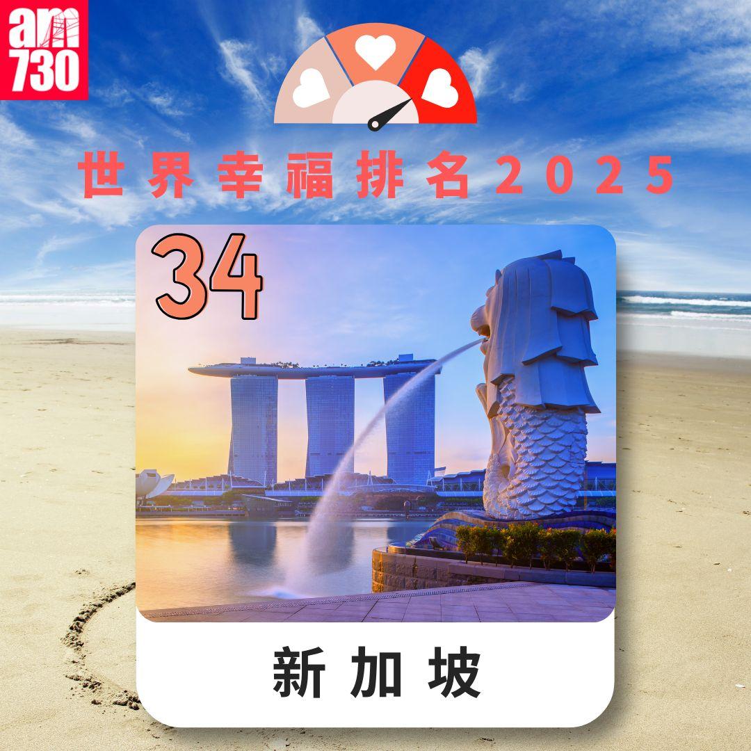 世界幸福排名2025|新加坡(am730製圖)