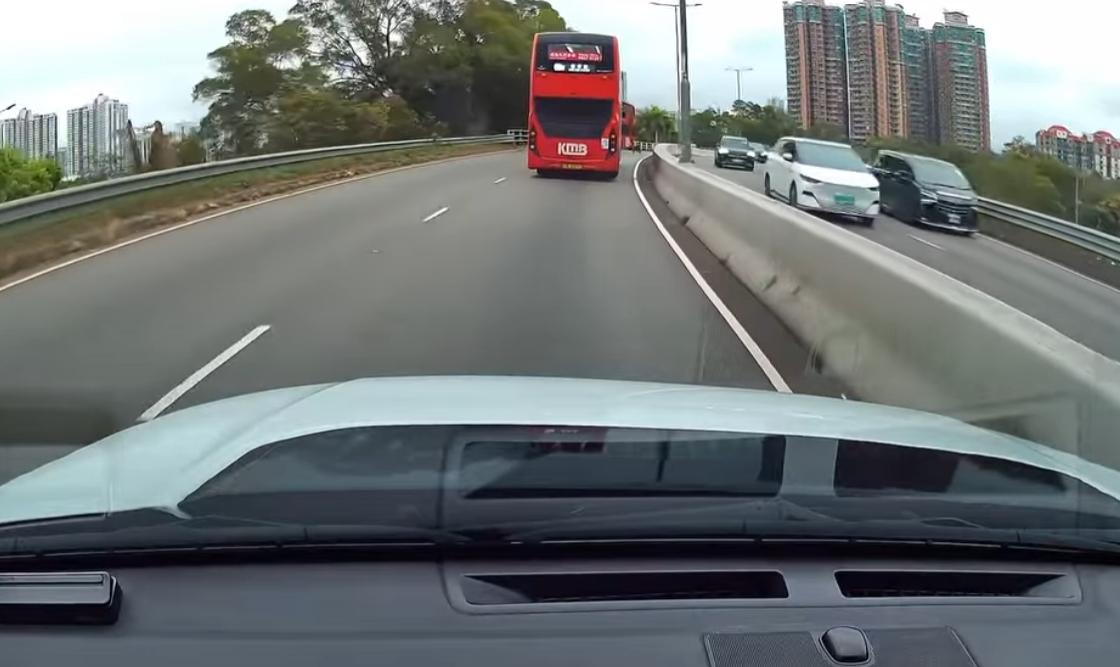 元朗發生狗狗被撞意外。(fb「車cam L(香港群組)」截圖)