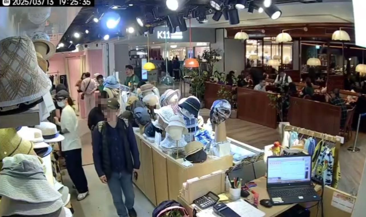 講普通話「雌雄大盜」K11商場扮問路偷耳環,損失560元(Threads影片截圖)