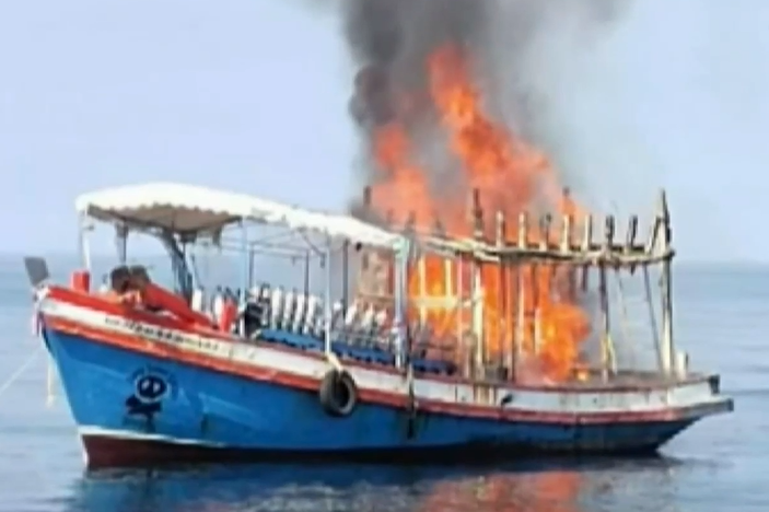 泰國潛水船起火英國遊客燒死。(互聯網)