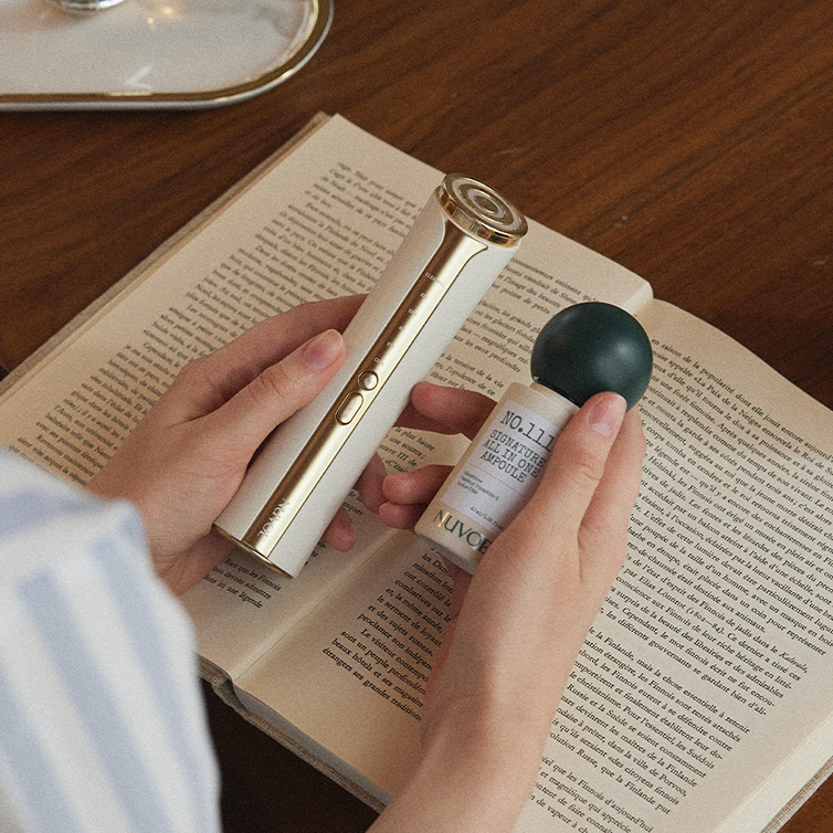 NUVOE NU THERA-5 美容儀備有6種模式,配合NUVOE-PDRN胜肽穀胱甘肽安瓶,令可改善肌膚水分、膚質及亮度。