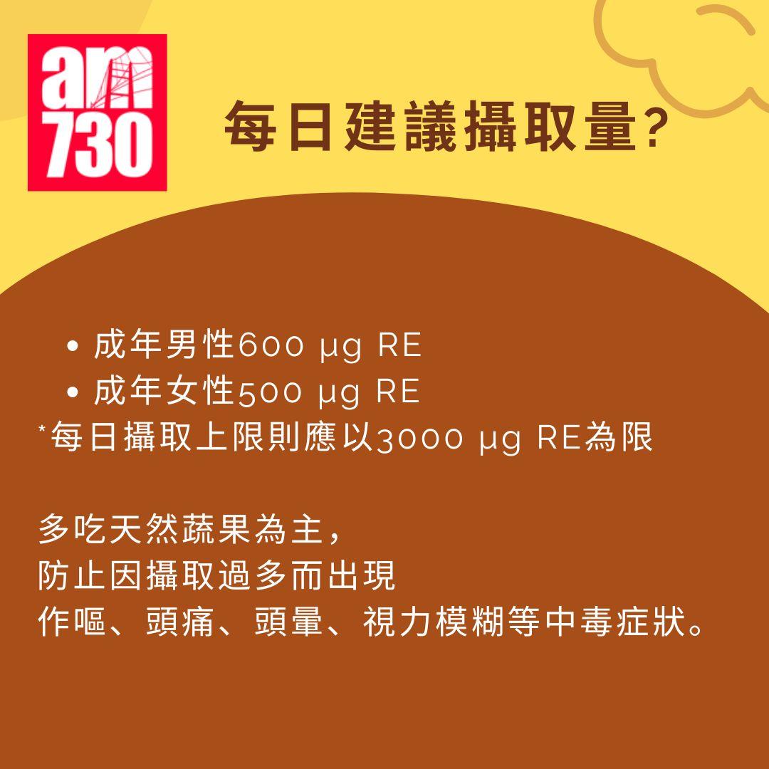 維他命A功效|7類食物增強免疫力+每日建議攝取量