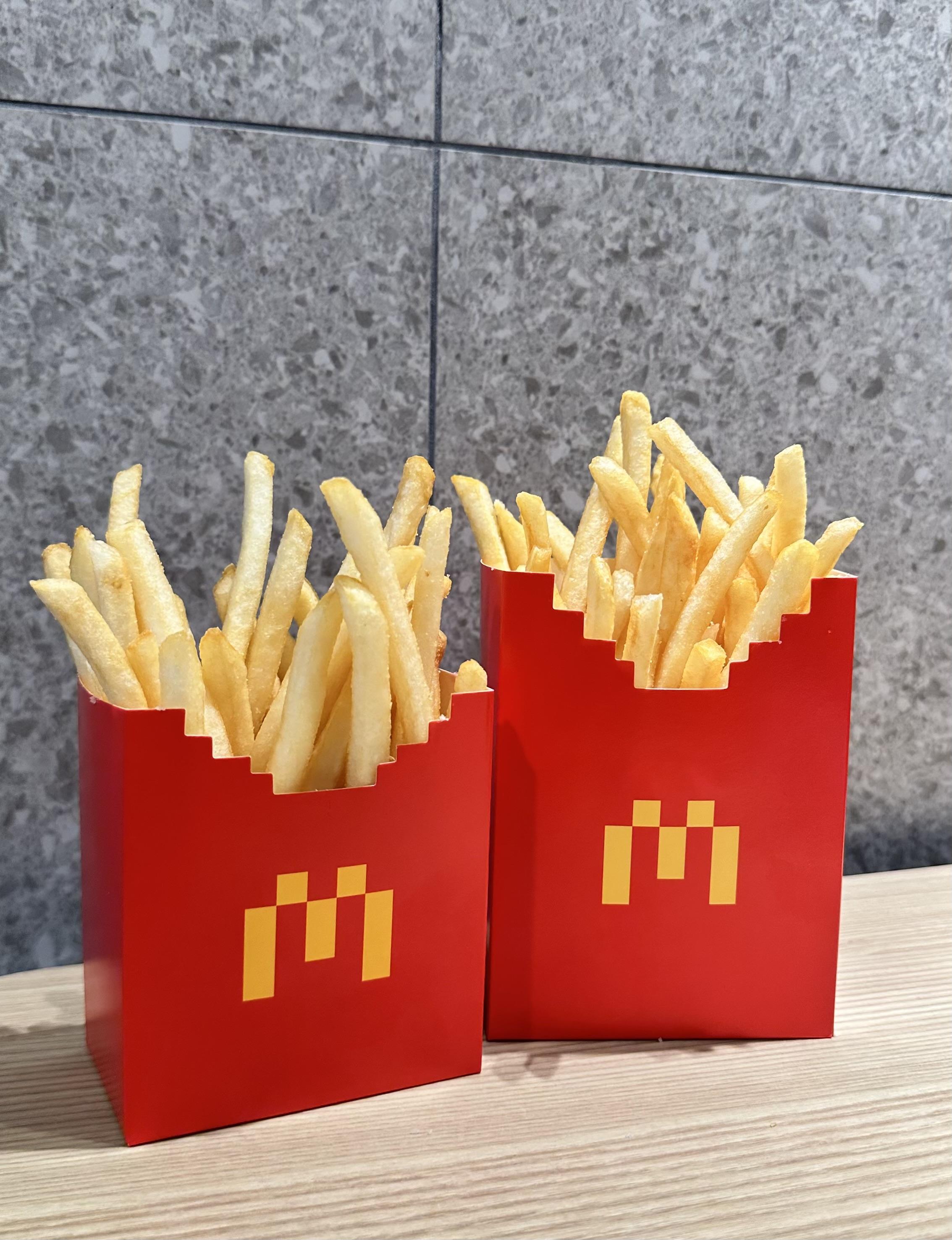 薯條盒更特別以方形包裝登場,創意十足!