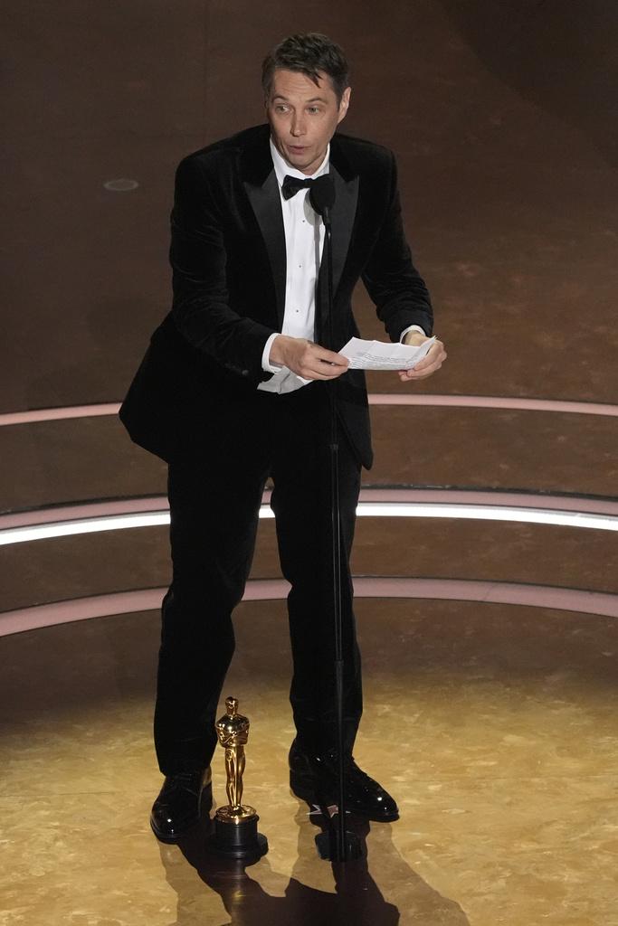 奧斯卡2025|艾哲倫保迪(Adrien Brody)繼鋼琴戰曲後,再成奧斯卡影帝。(美聯社)