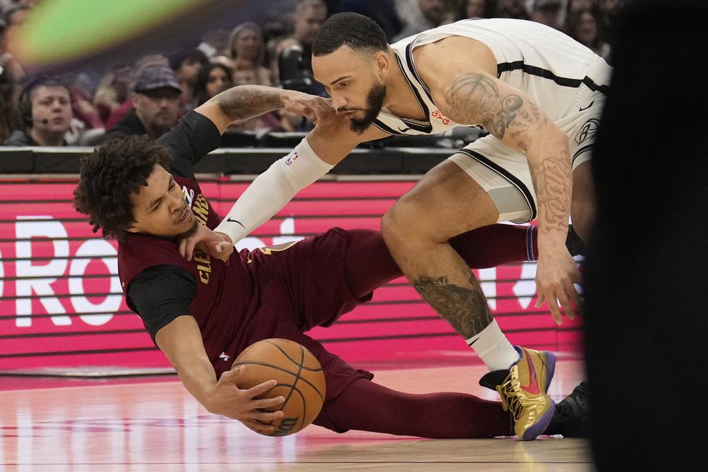 騎士109:104贏籃網。(美聯社)