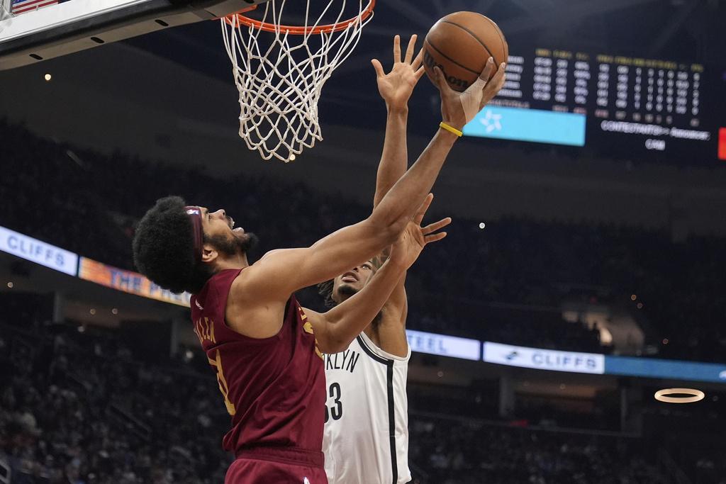 騎士109:104贏籃網。(美聯社)