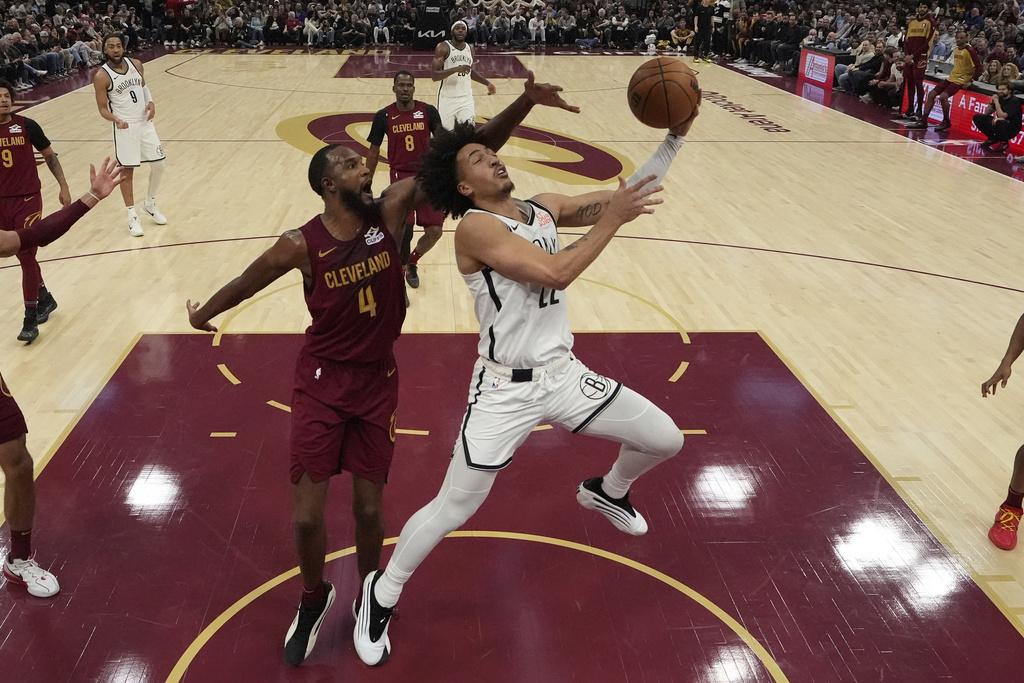 騎士109:104贏籃網。(美聯社)