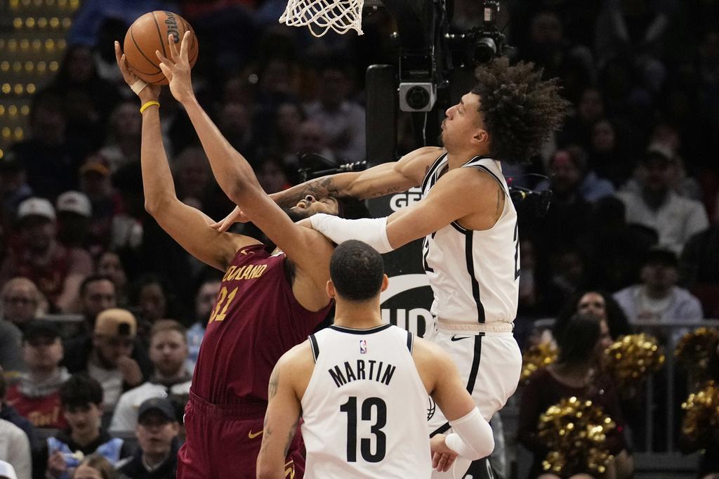 騎士109:104贏籃網。(美聯社)