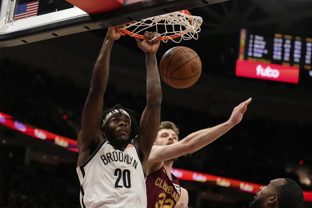 騎士109:104贏籃網。(美聯社)