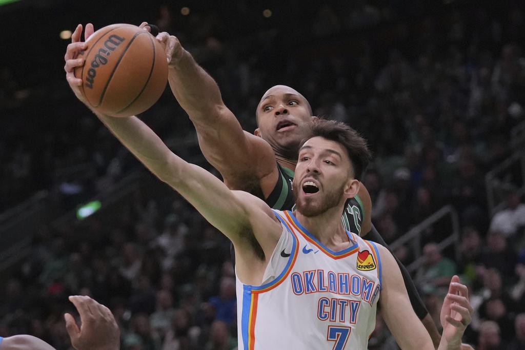 雷霆118:112擊敗塞爾特人。(美聯社)