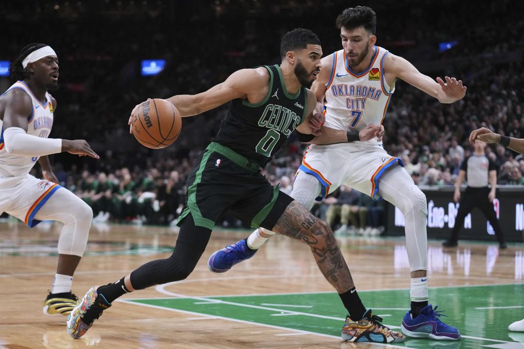 雷霆118:112擊敗塞爾特人。(美聯社)