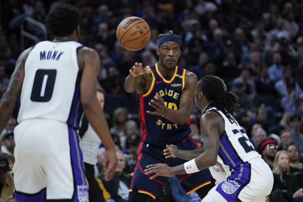 勇士130:104贏帝王。(美聯社)