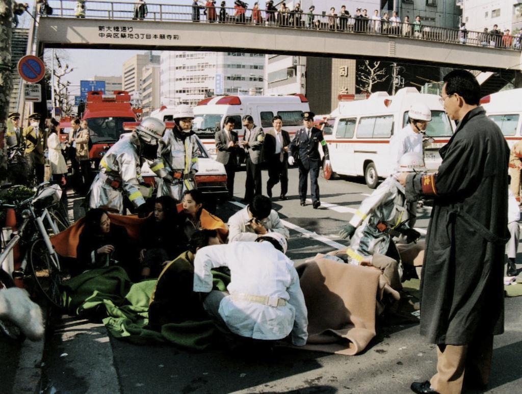 1995年的沙林毒氣造成多人傷亡。(美聯社)