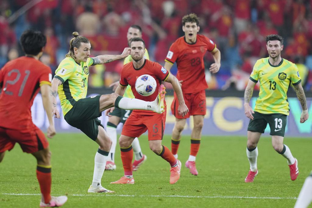 澳洲作客2:0贏中國。(美聯社)