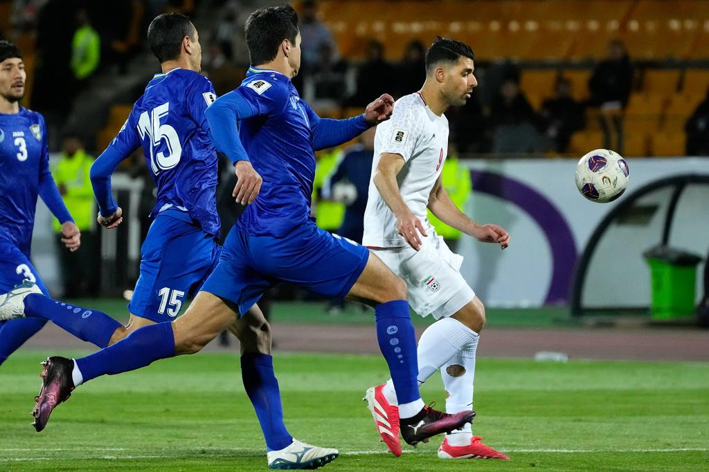 伊朗2:2賽和烏茲別克。(美聯社)