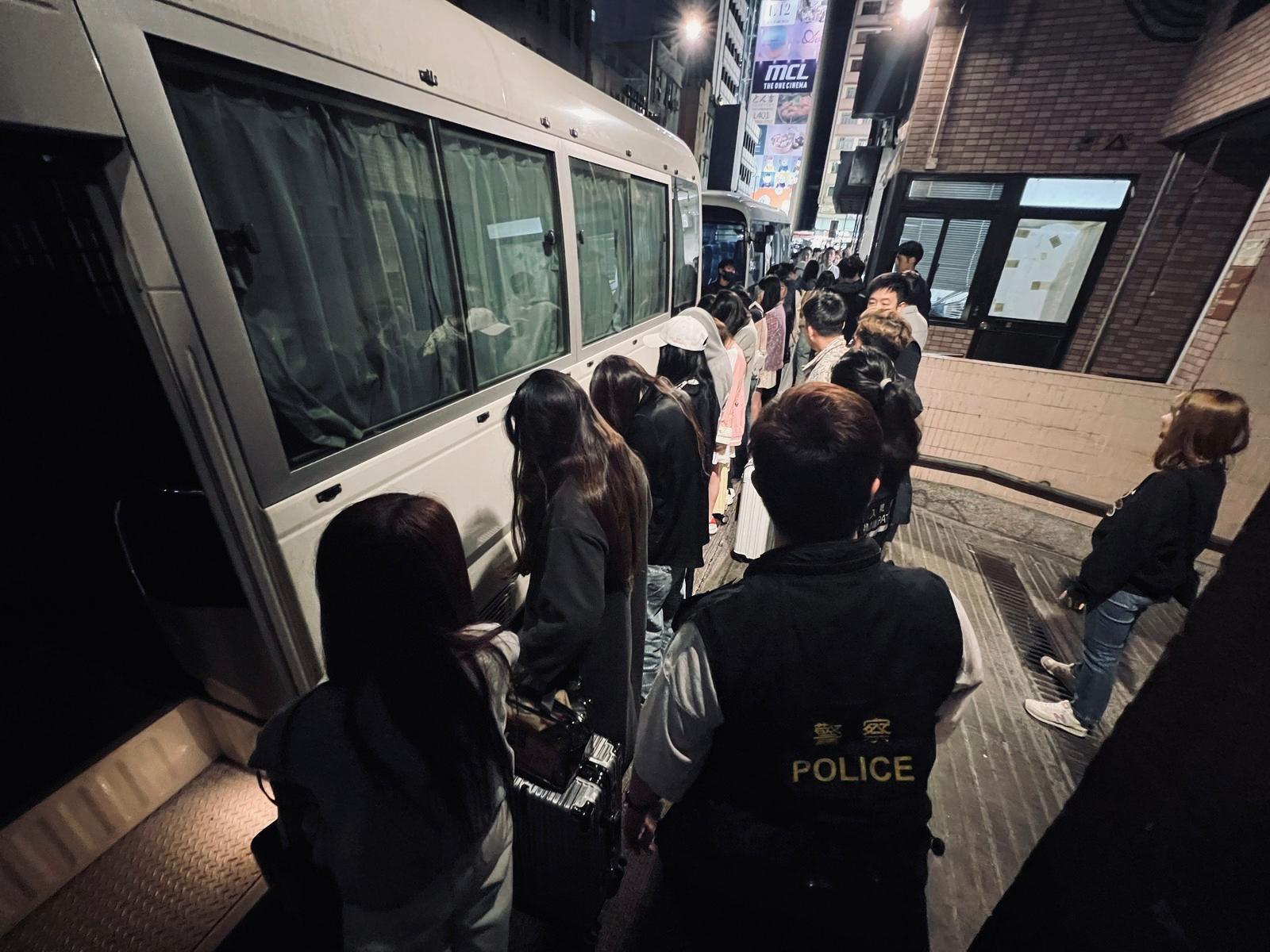 圖示為部份被捕人。(警方圖片)