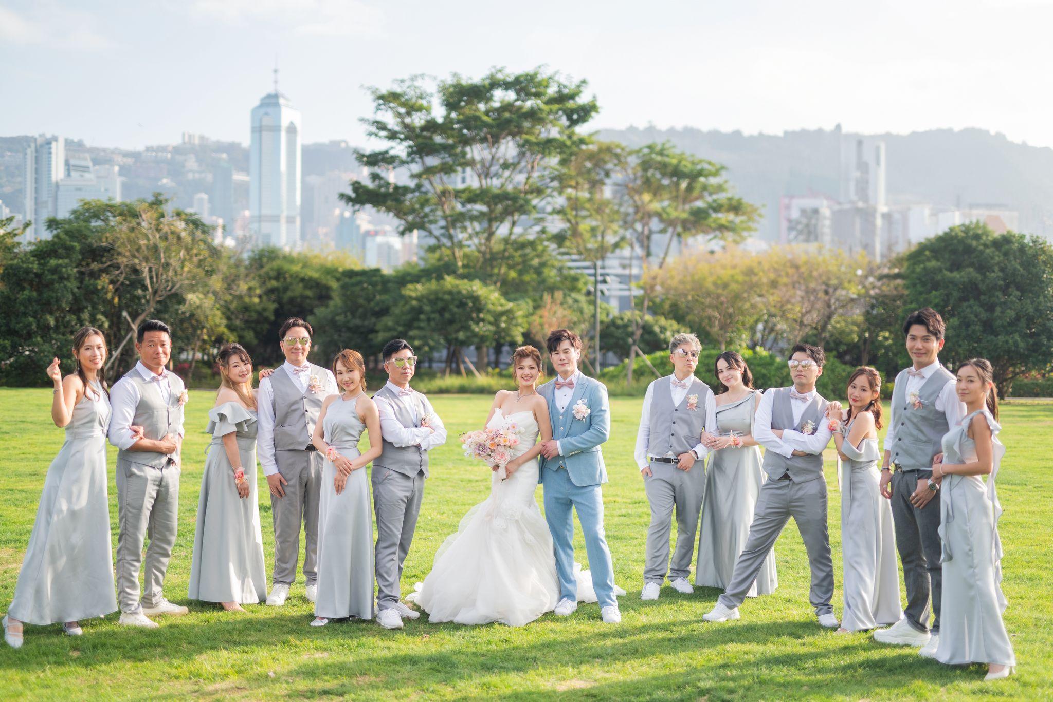 「賈名媛」的邱芷微跟陳志忠結為夫妻,結束十年愛情長跑。