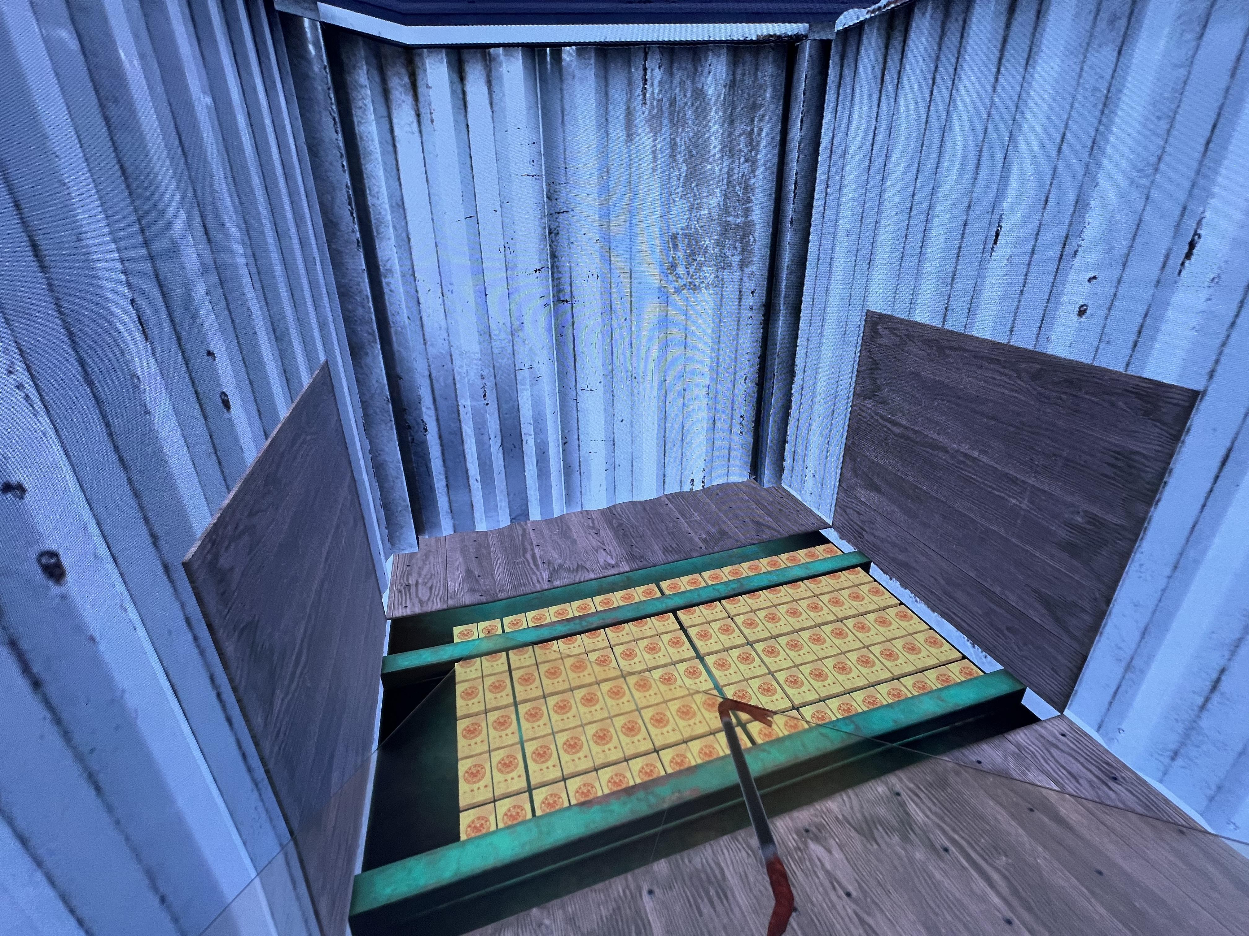 「沉浸式模擬實境洞穴系統」可複製最新的走私方法,建立獨一無二的教學情景。(政府新聞處)