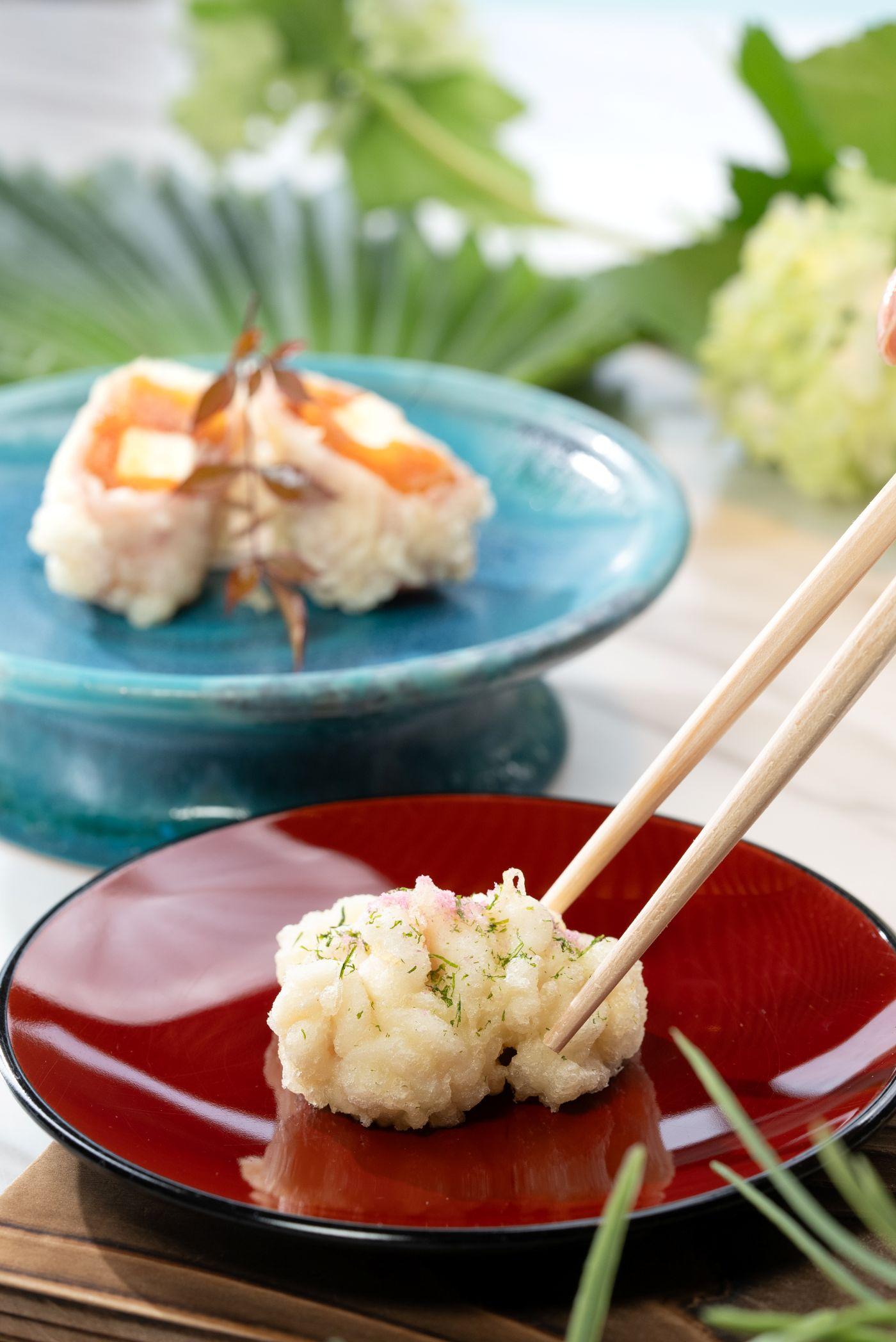 白子海苔天婦羅:外脆內軟,白子綿軟creamy,海苔加強海洋鹹鮮。