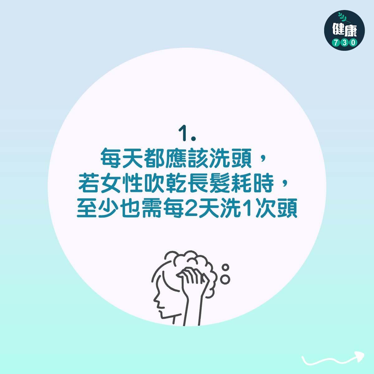 預防毛囊炎與脫髮5大清潔習慣|每天都應該洗頭(am730製圖)