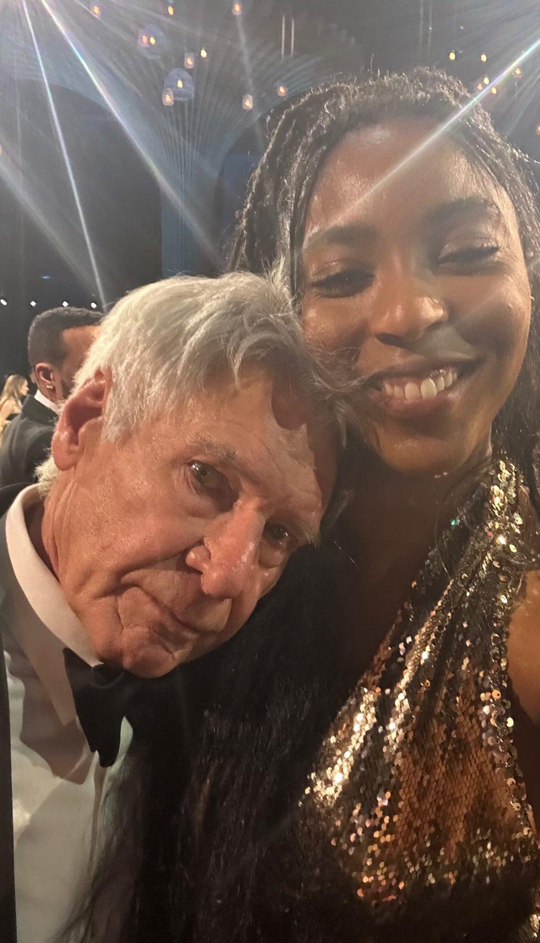 夏里遜福與Jessica Williams,上月出席《美國演員公會》時合照。