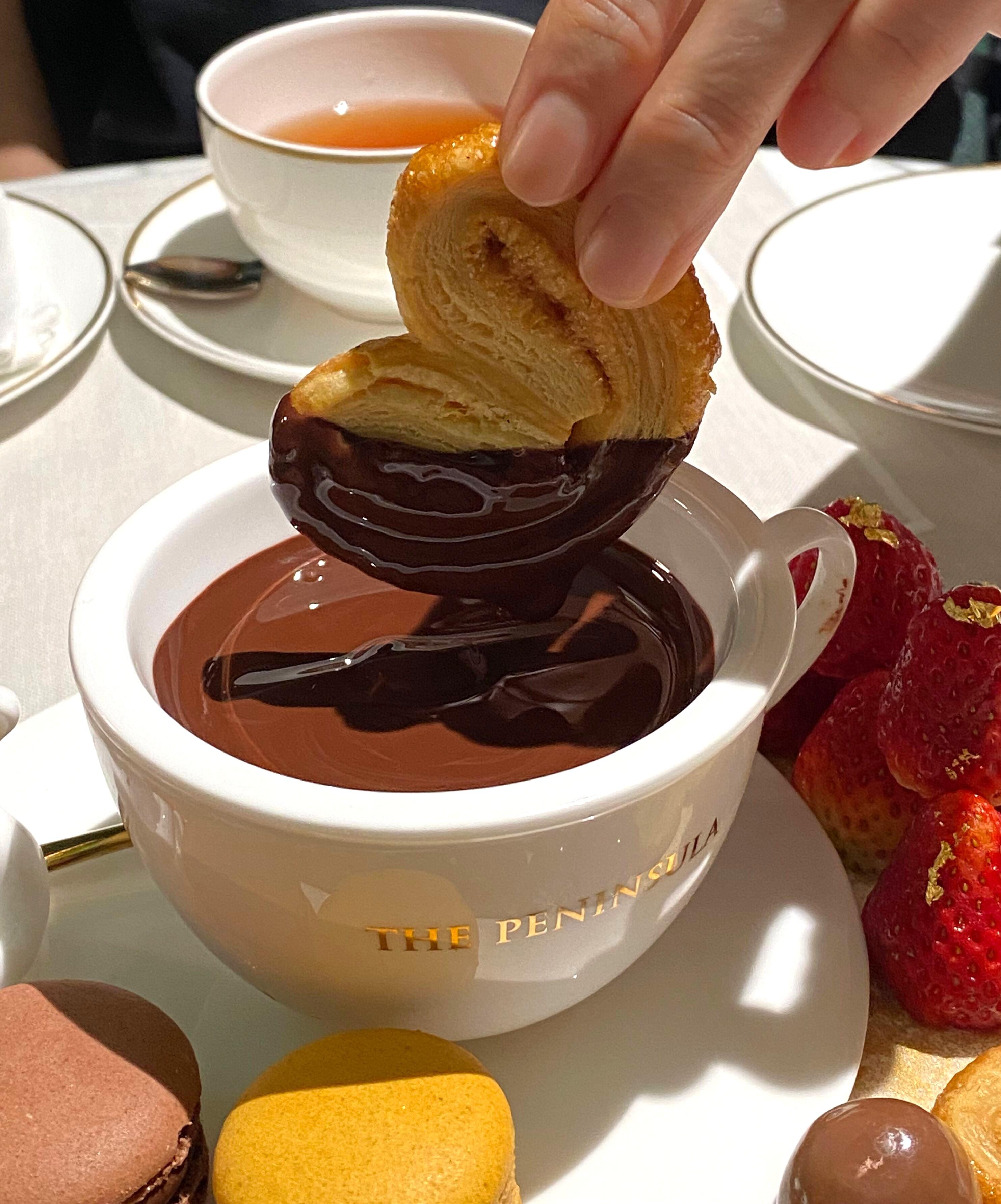 火鍋的法國朱古力絲滑,可可味特濃。(Vera Gee攝)