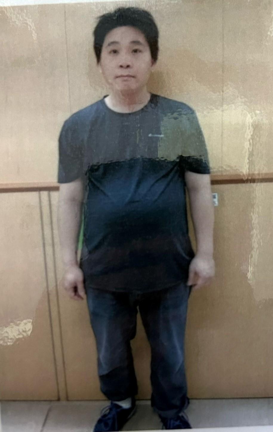 身高約1.7米,體重約90公斤,肥身材,圓面型,黃皮膚及蓄短黑髮。(警方圖片)