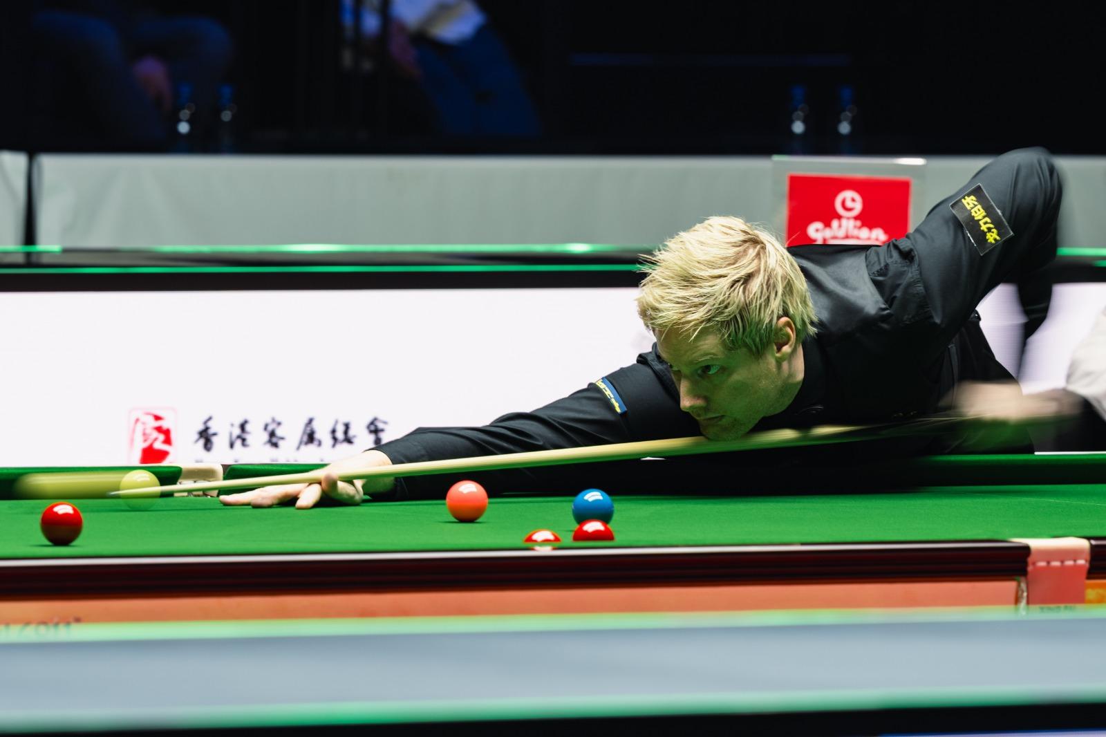 世界桌球大獎賽賽程|羅拔臣4強險勝梅菲。(大會提供)