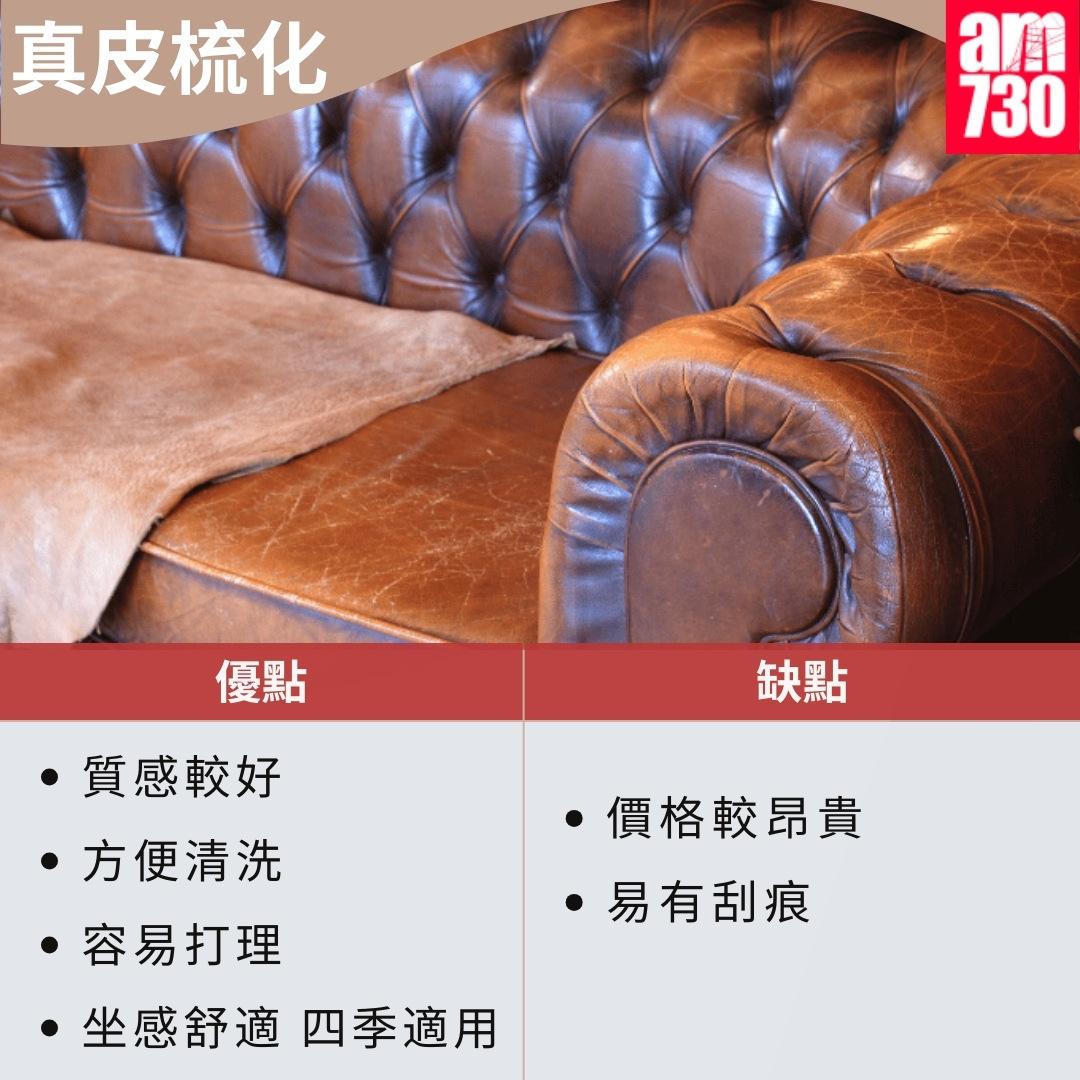 布梳化/真皮梳化/科技布梳化優缺點比較|真皮梳化優點和缺點(資料來源︰裝修佬)
