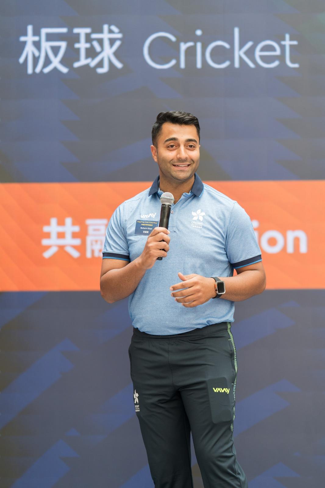 賽馬會社區七人欖球計劃2025展開,板球運動員甘莫斯。