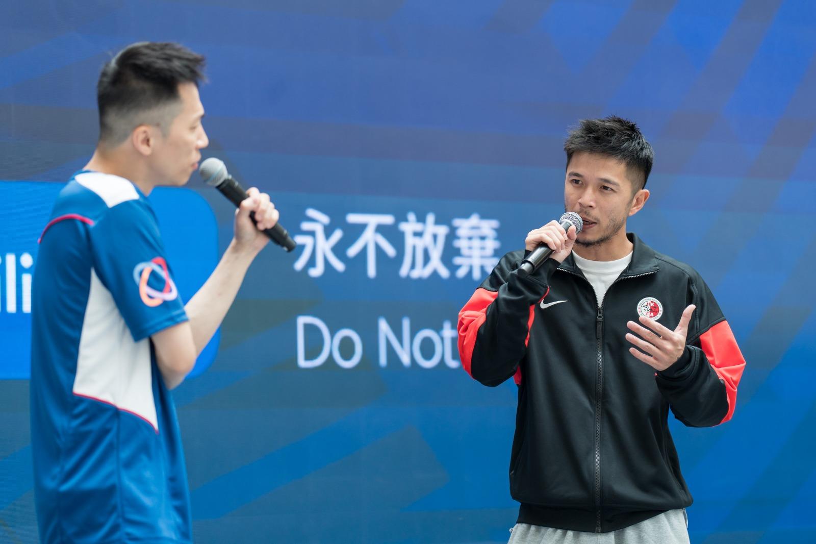 賽馬會社區七人欖球計劃2025展開,香港足球代表隊中場陳肇鈞。