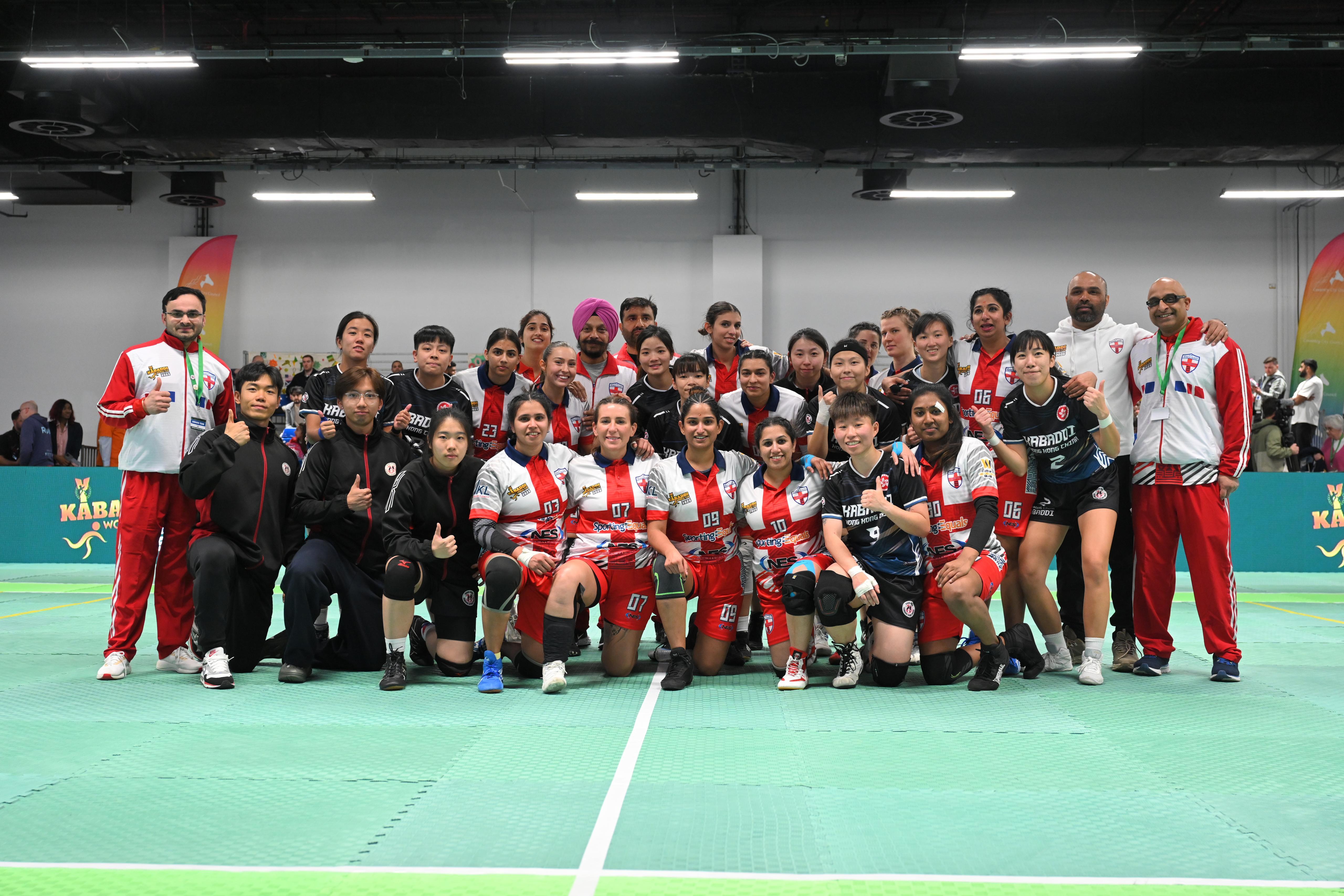 卡巴迪世界盃|香港卡巴迪體育聯會赴英國出戰,女隊不敵英格蘭 。(香港卡巴迪體育聯會圖片)