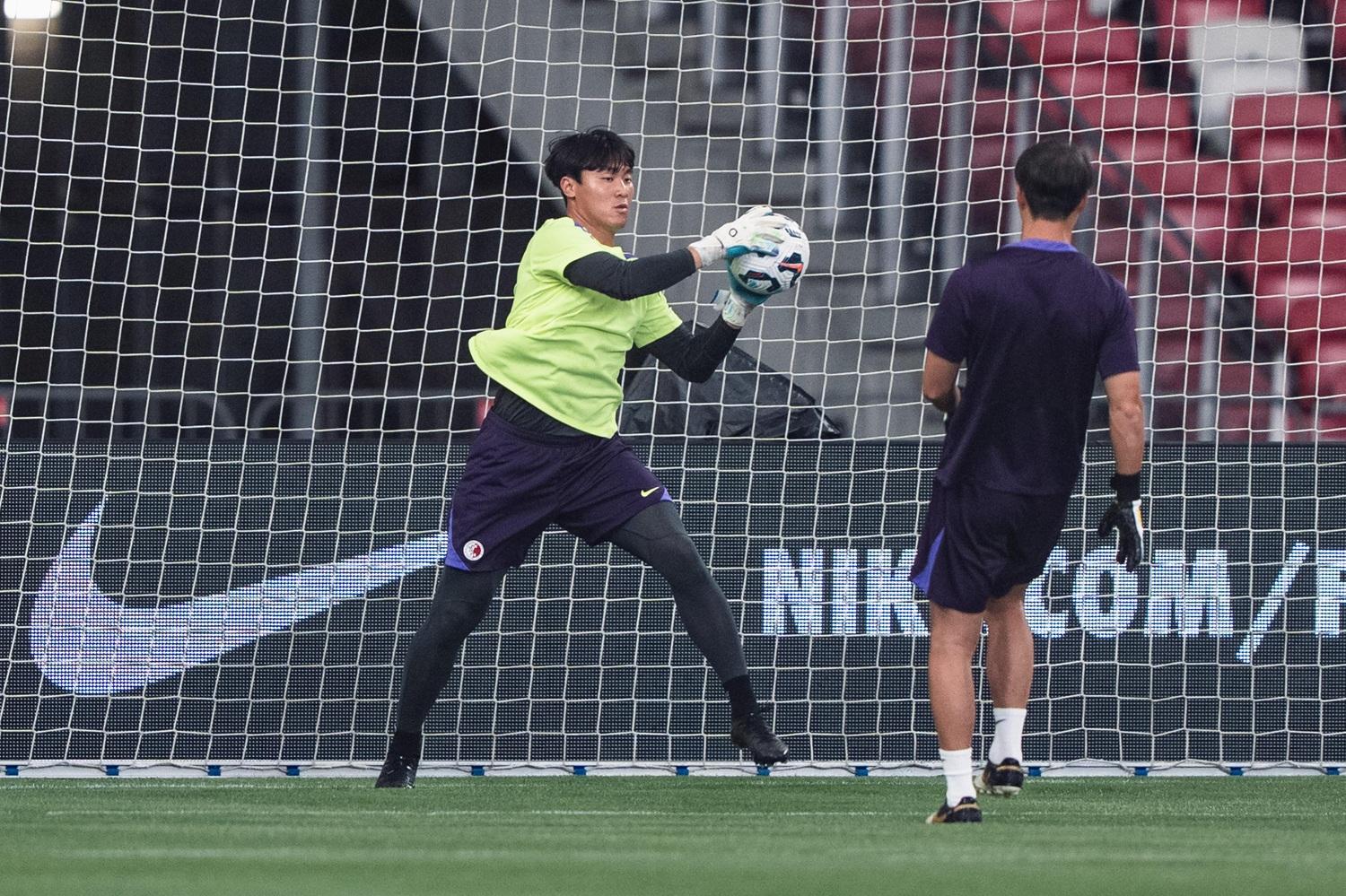 港隊備戰對新加坡的外圍賽。(香港足總圖片)