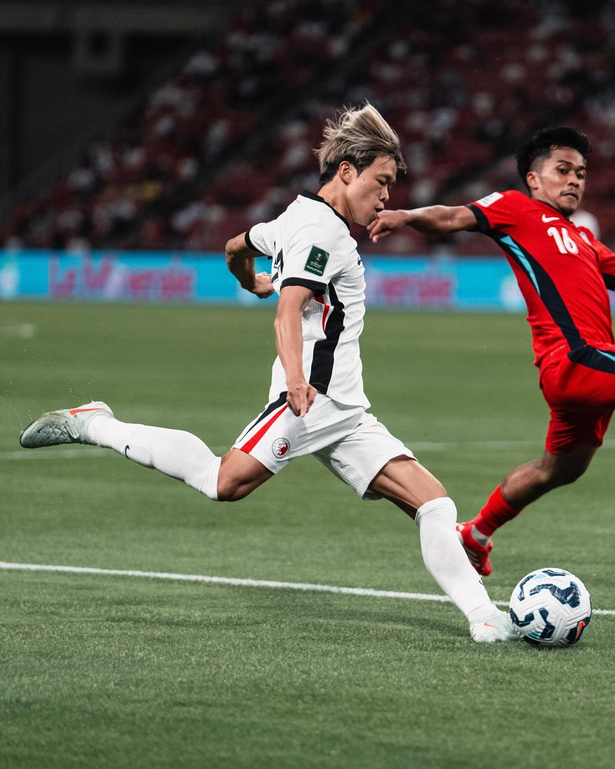 港隊的茹子楠後備上陣。(香港足總圖片)