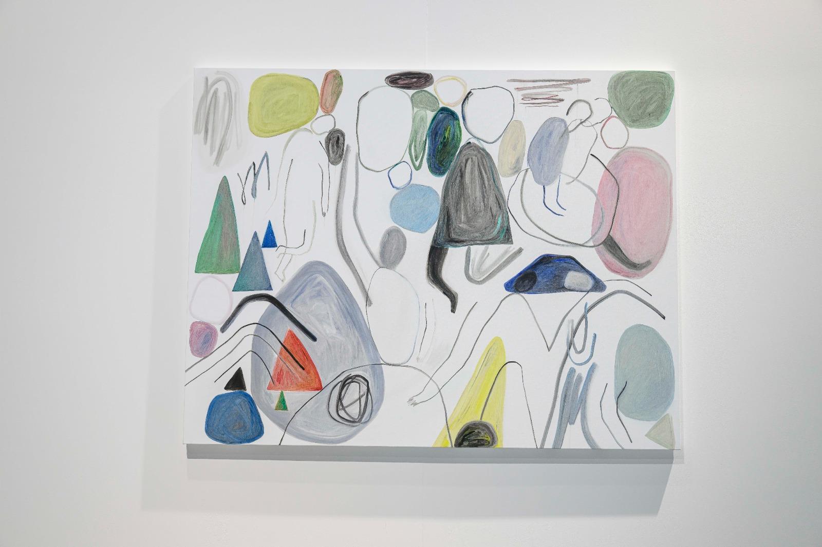 倪鷺露油畫作品《擠滿_1》。