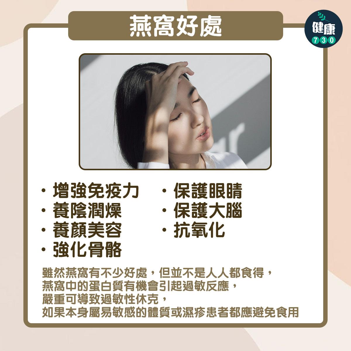 食燕窩7大好處|保護眼睛/抗氧化等(am730製圖)