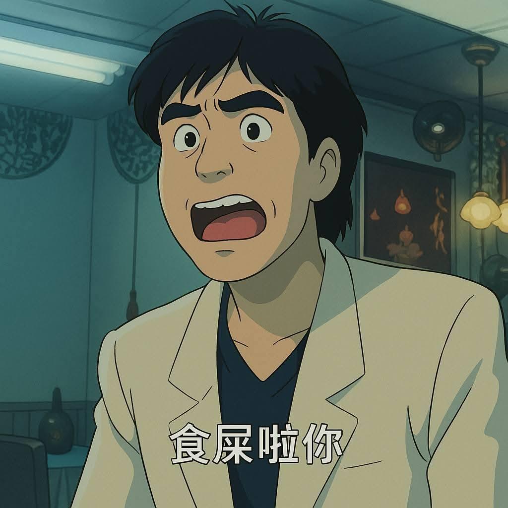 ChatGPT-4o AI生成的港產片meme圖。(網上圖片)