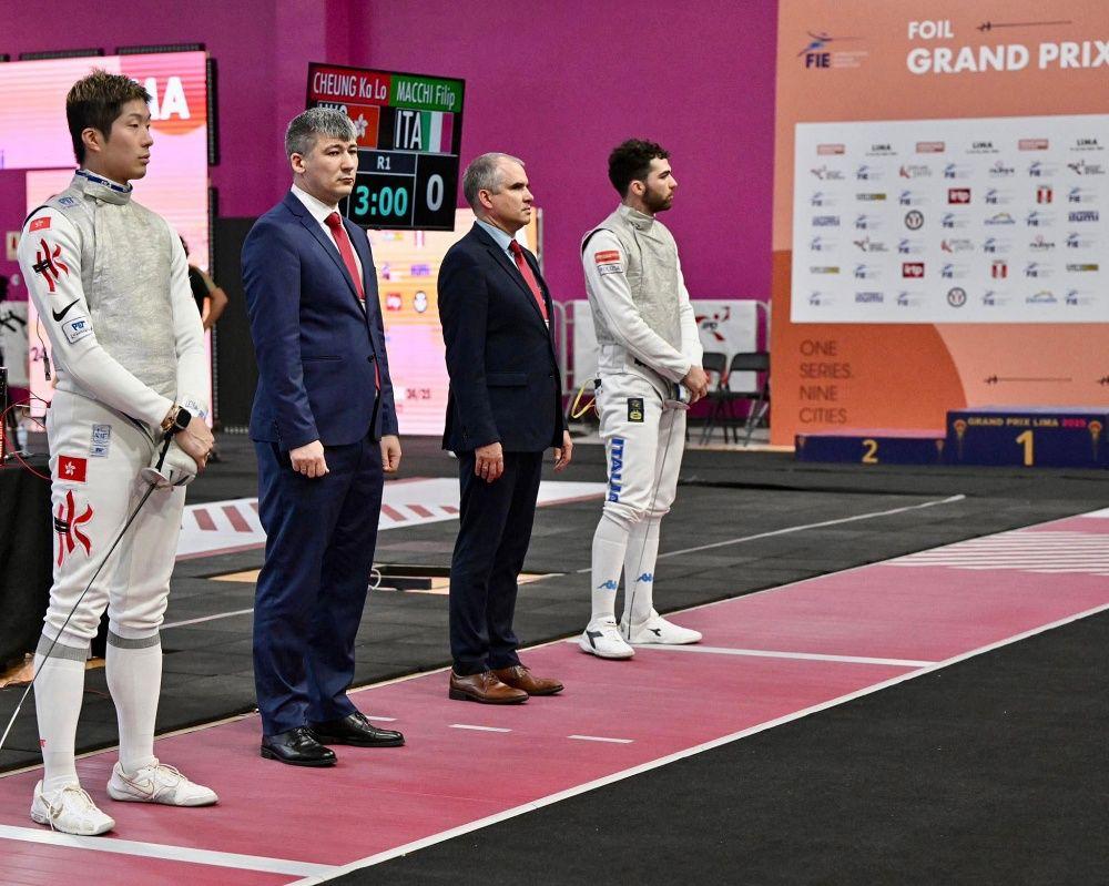 張家朗的巴黎奧運決賽對手馬基(Filippo Macchi)最終在利馬站封王。(中國香港劍擊總會圖片)