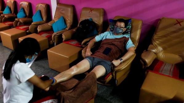 圖為曼谷一間按摩店。(資料圖片)