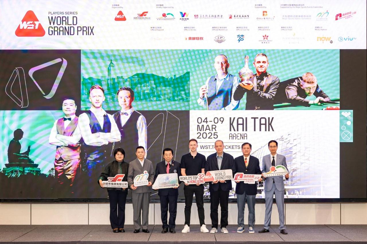 世界格蘭披治桌球大獎賽將在3月4日至3月9日上演,卓林普「主場」出擊。(Brand Hong Kong)