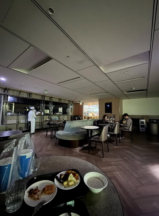 有正在用餐的旅客被嚇一跳,直言「永生難忘」。(圖來自Threads網友ting_fly.and_sayhiiii)