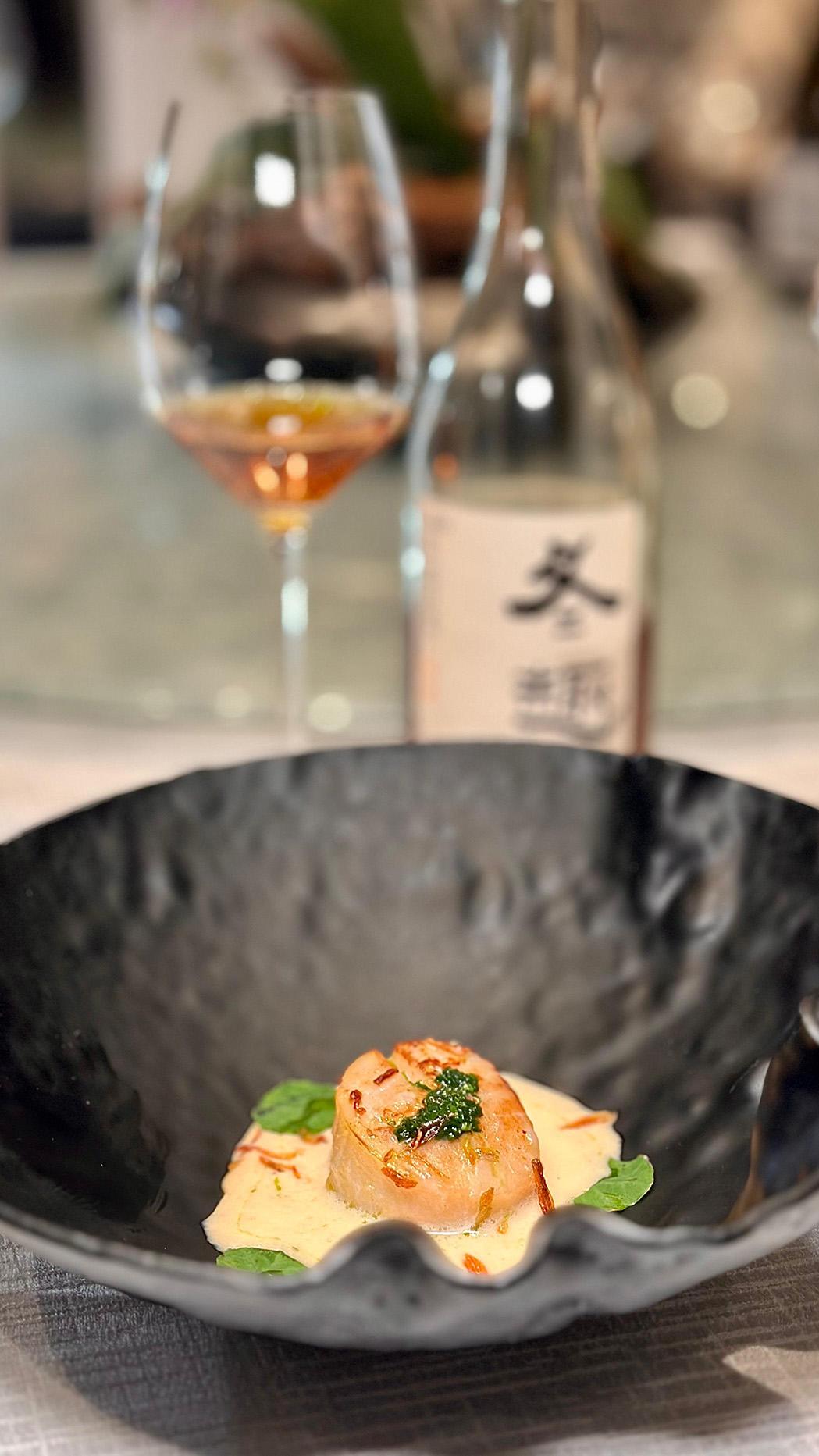 「薑蔥汁元貝皇」配浙江紹興的冬趣黃酒