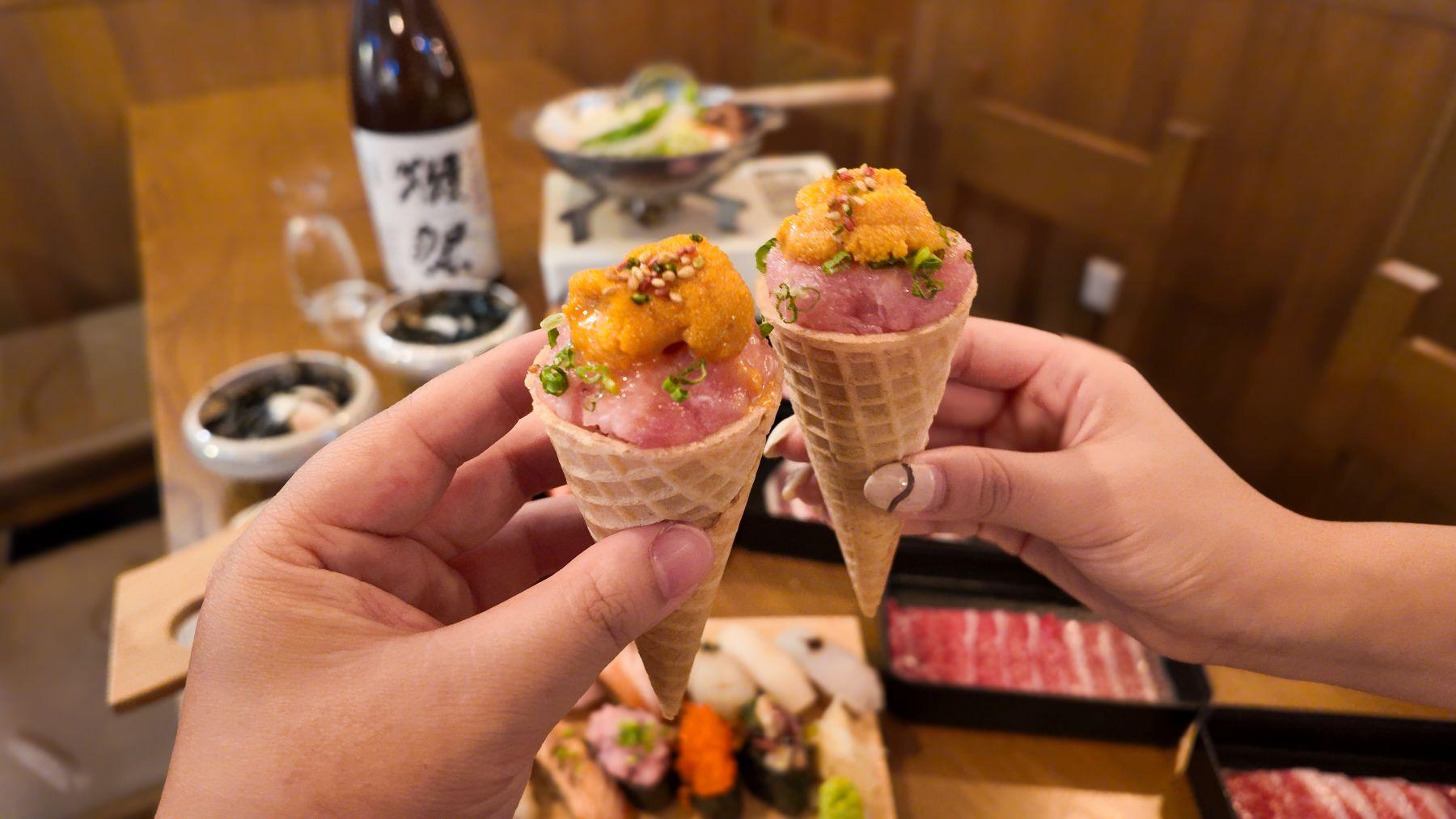 日本A級海膽蟹肉甜筒