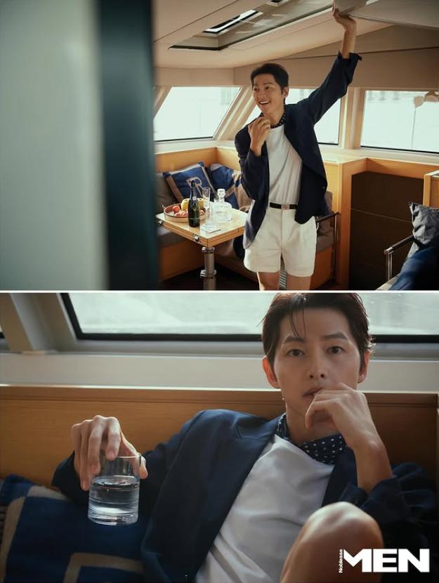 穿上白短褲襯西裝的他,則有點長短反差可愛。