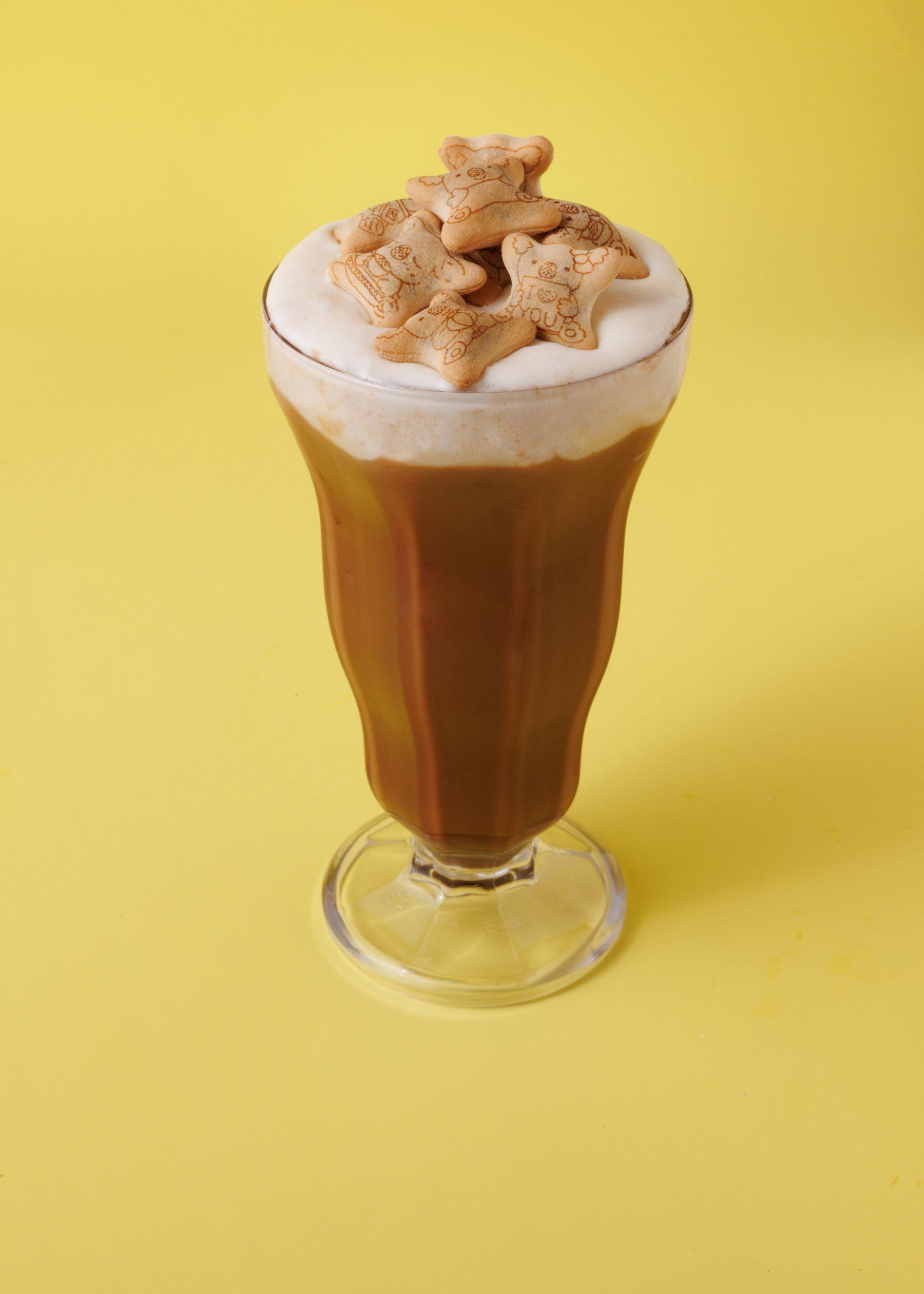 樂天小熊餅凍豆漿奶蓋朱古力$28,其他套餐升級$23